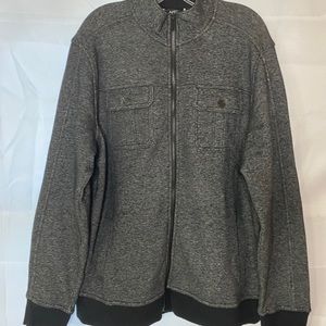 Men’s zip up charcoal colored jacket
